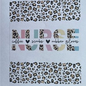 Brand New 20 oz Skinny Tumbler Nurse Themed